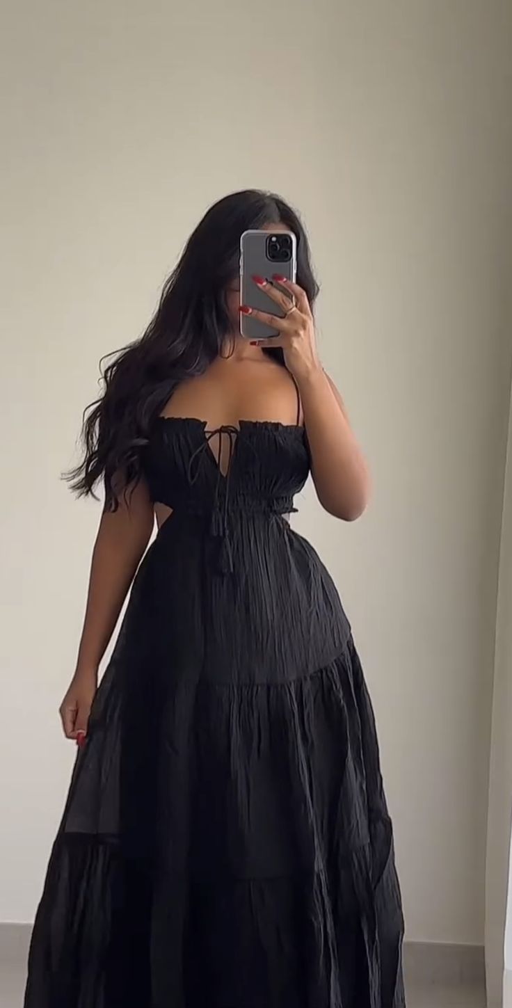 Black Long Prom Dress Elegant Evening Party Dress