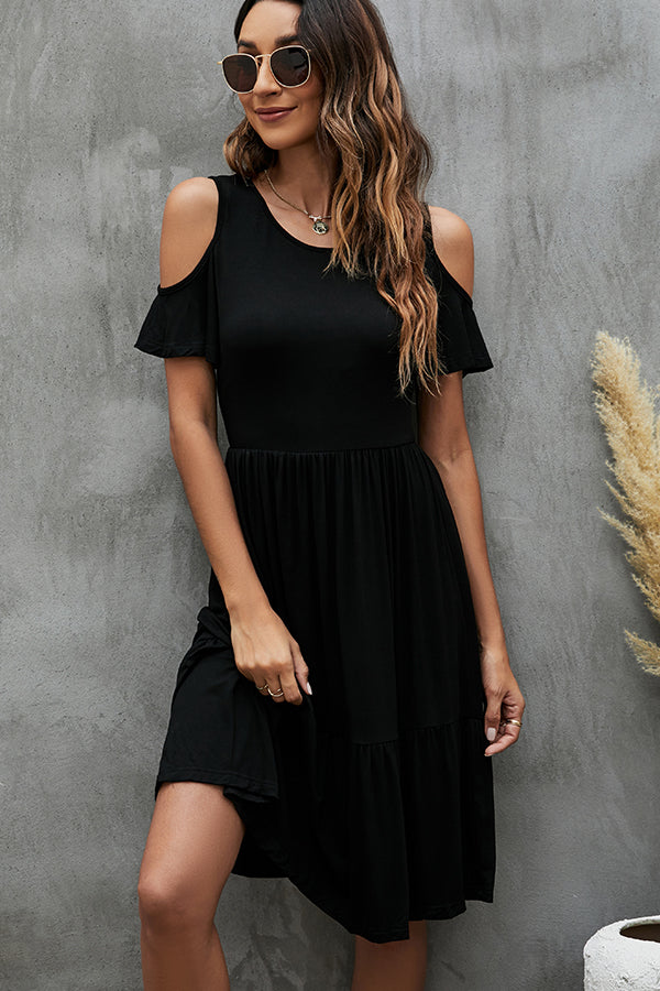 Dots Print Tie Trendy Waist Fashion Dress
