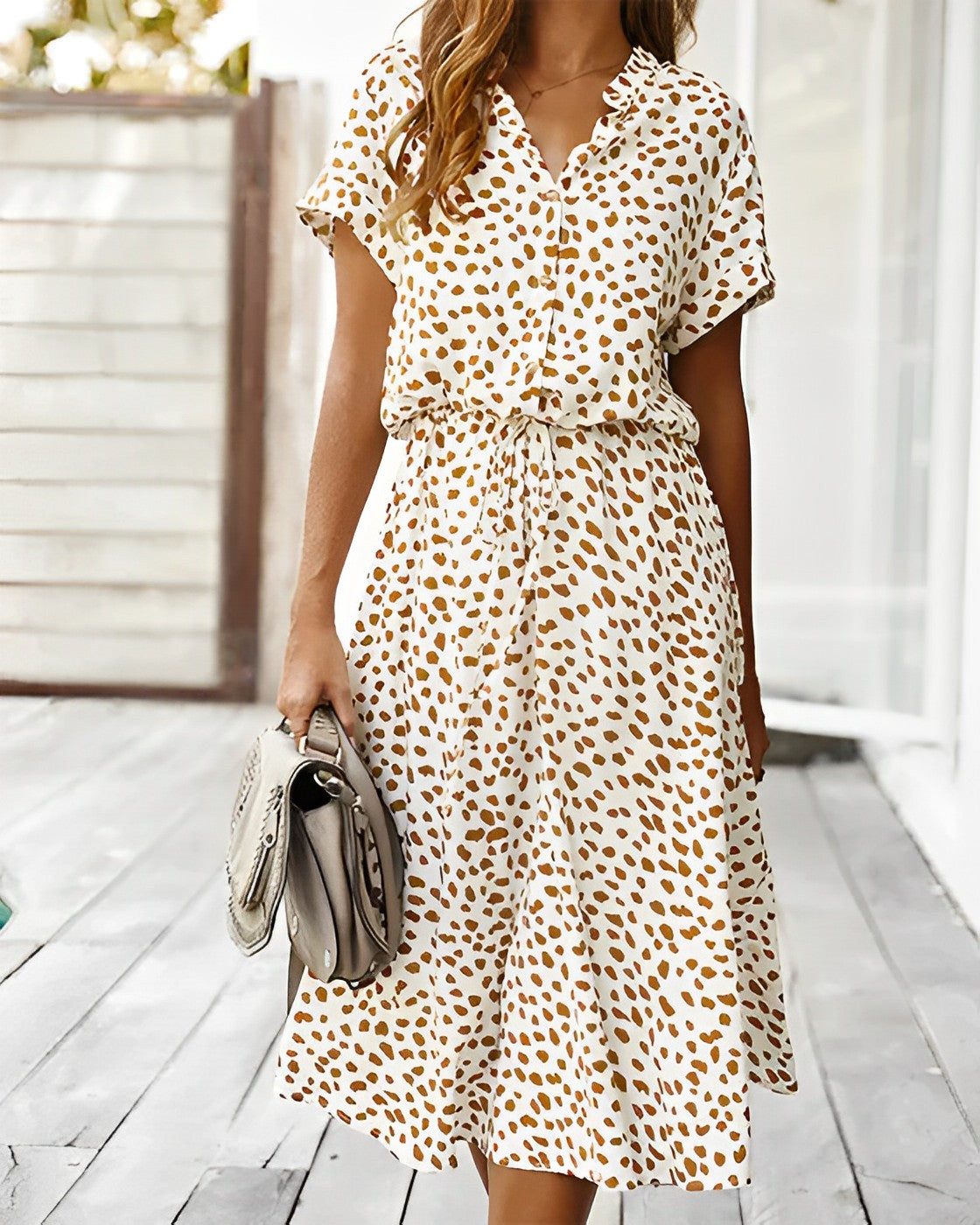 Ivonne Chic Colorful Leopard Print Dress Statement Occasion Edit