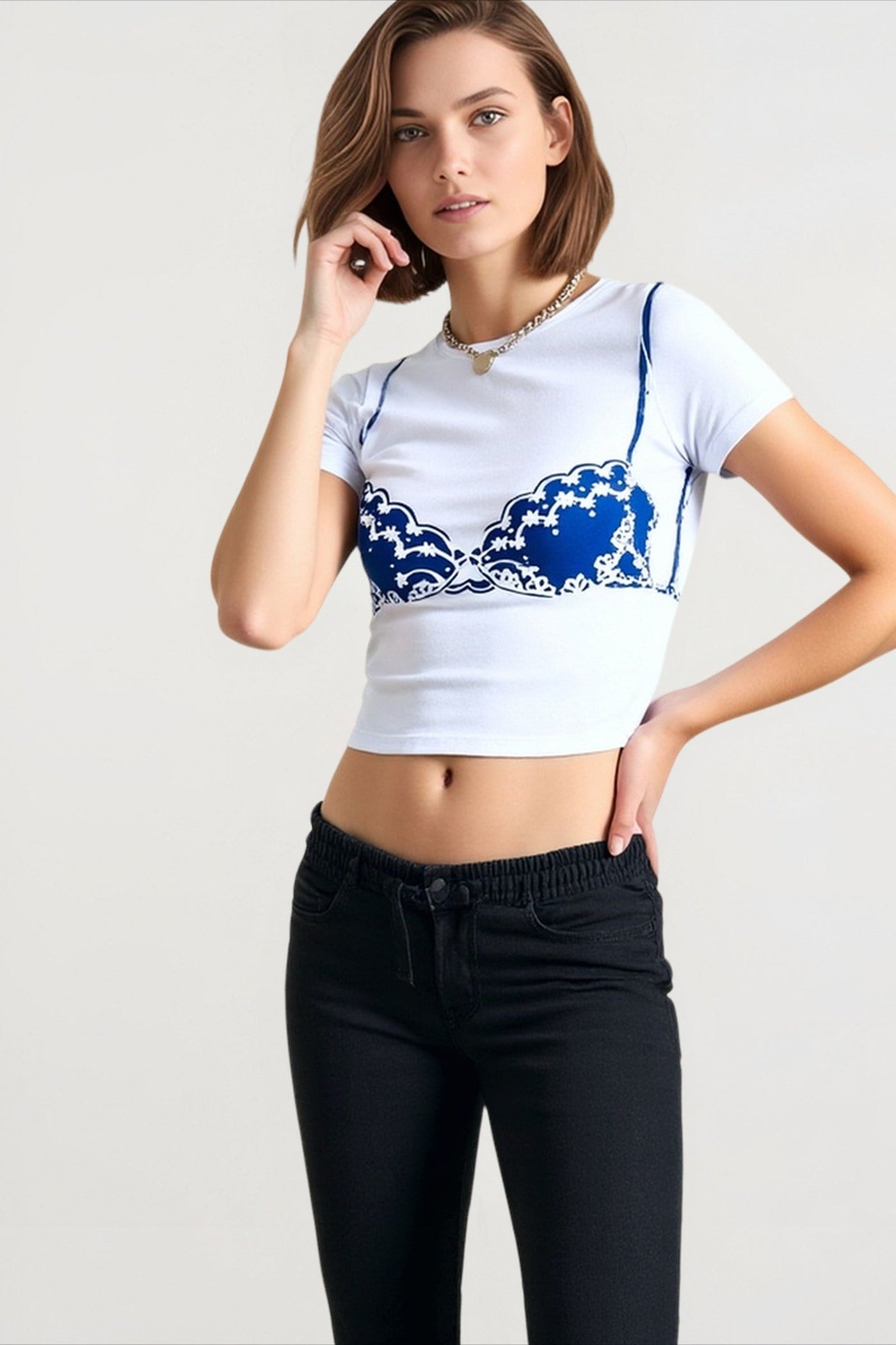 Lingerie Graphic Slim T-shirts