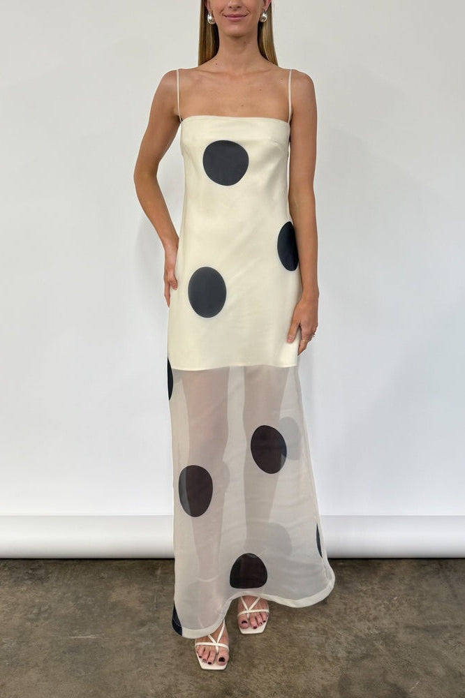 Polka Edition Dot Bodycon Cami Maxi Dress
