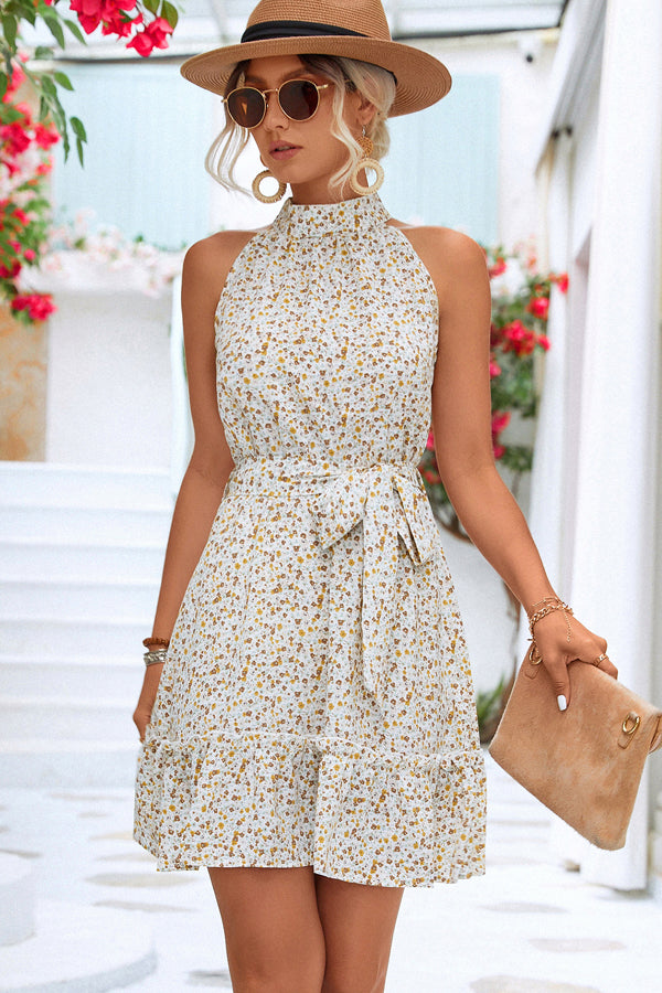 Isabel Boutique Floral Neckline Dress Designer Edit