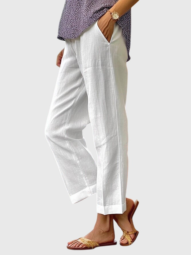 High Waist Straight Leg Pants
