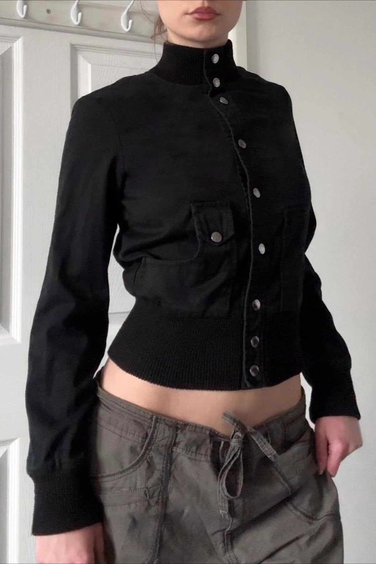 Cropped Belted Cargo Jacket