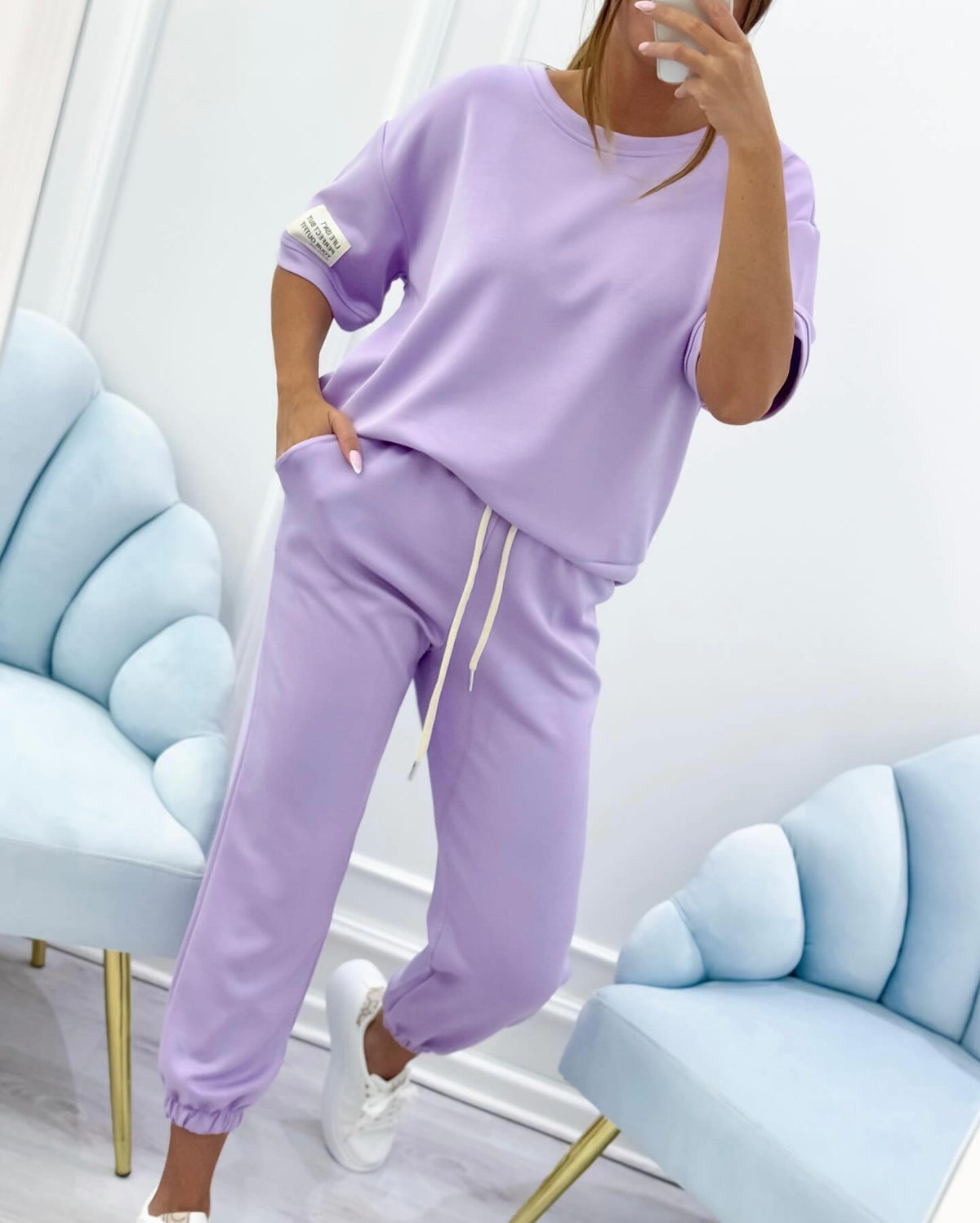 Short Sleeve Top and Jogger Pants Two Piece Set