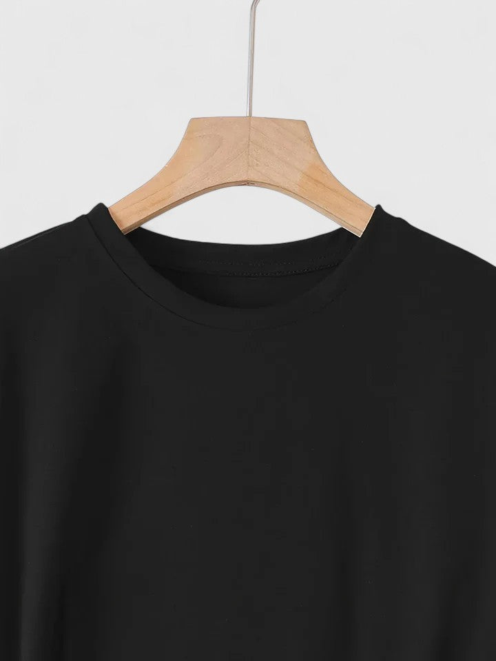 Heart Print Crew Neck Short Sleeve T-Shirt