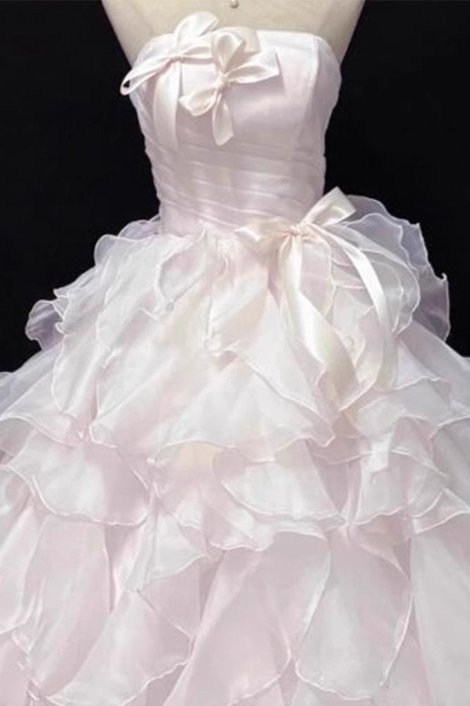 Blush Chiffon Fairy Gown Prom Dress
