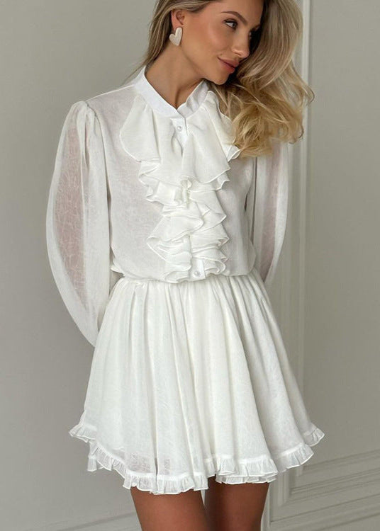 Parisian Charm - Ruffled Mini Dress