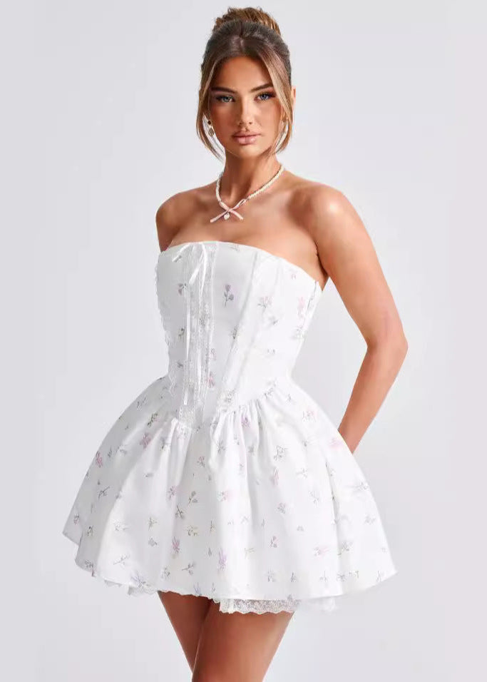 V-Neck Sleeveless Corset Bodycon Mini Cocktail Dress - View 3