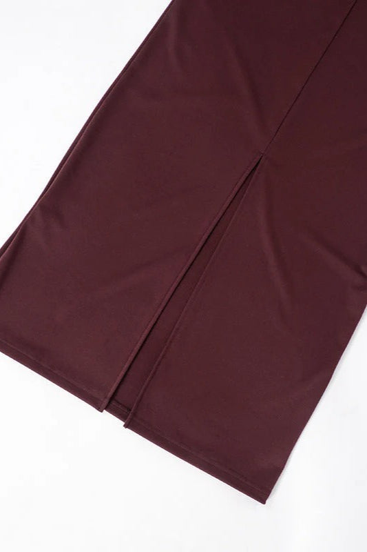 Hudson Maxi Dress With Stole And Gloves Maroon
