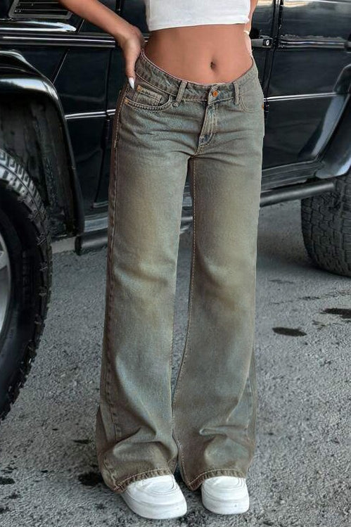 Distressed Washed Blue Jean