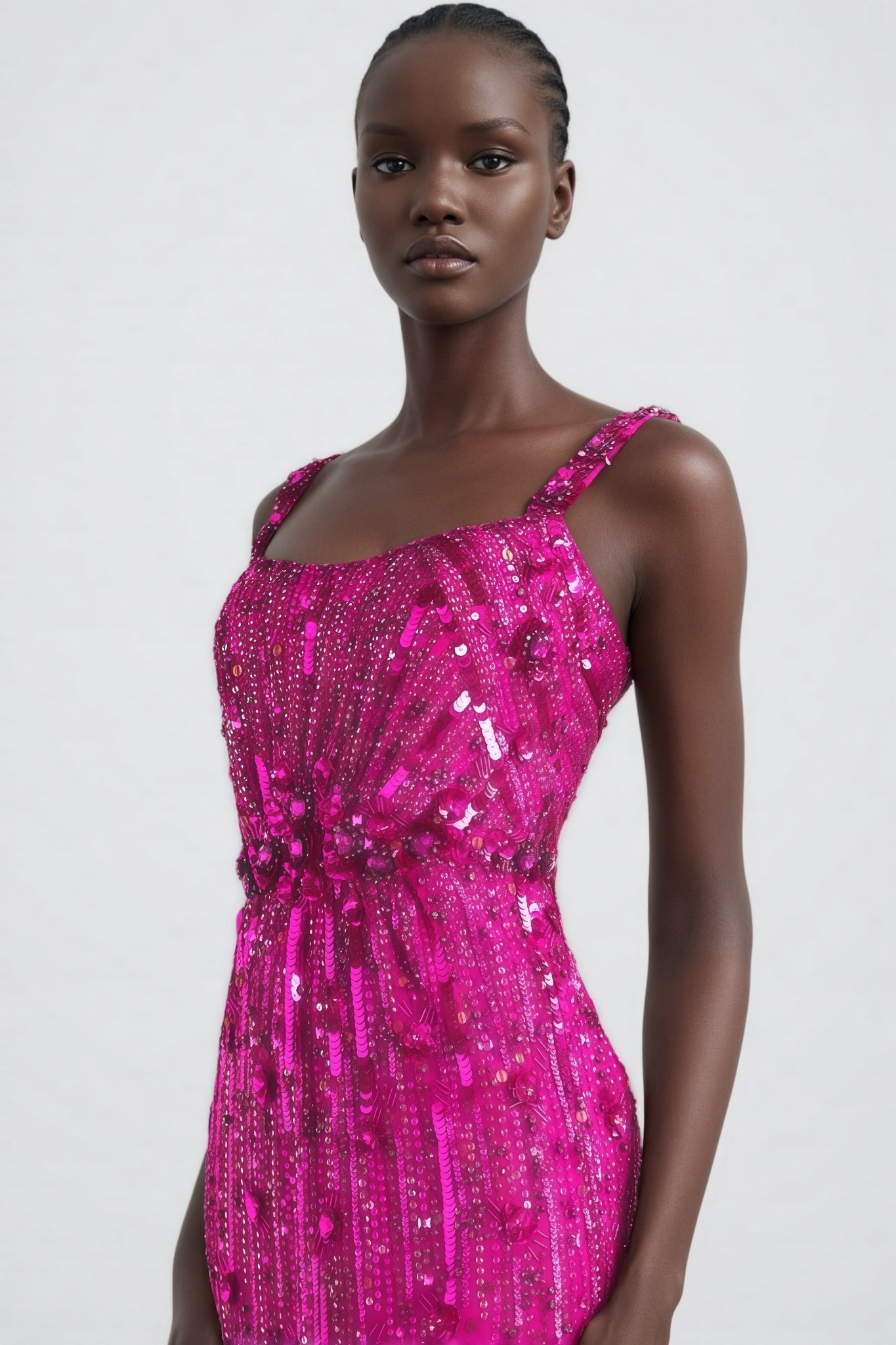 Willa Pink Sequin Embellished Maxi Dress - View 3