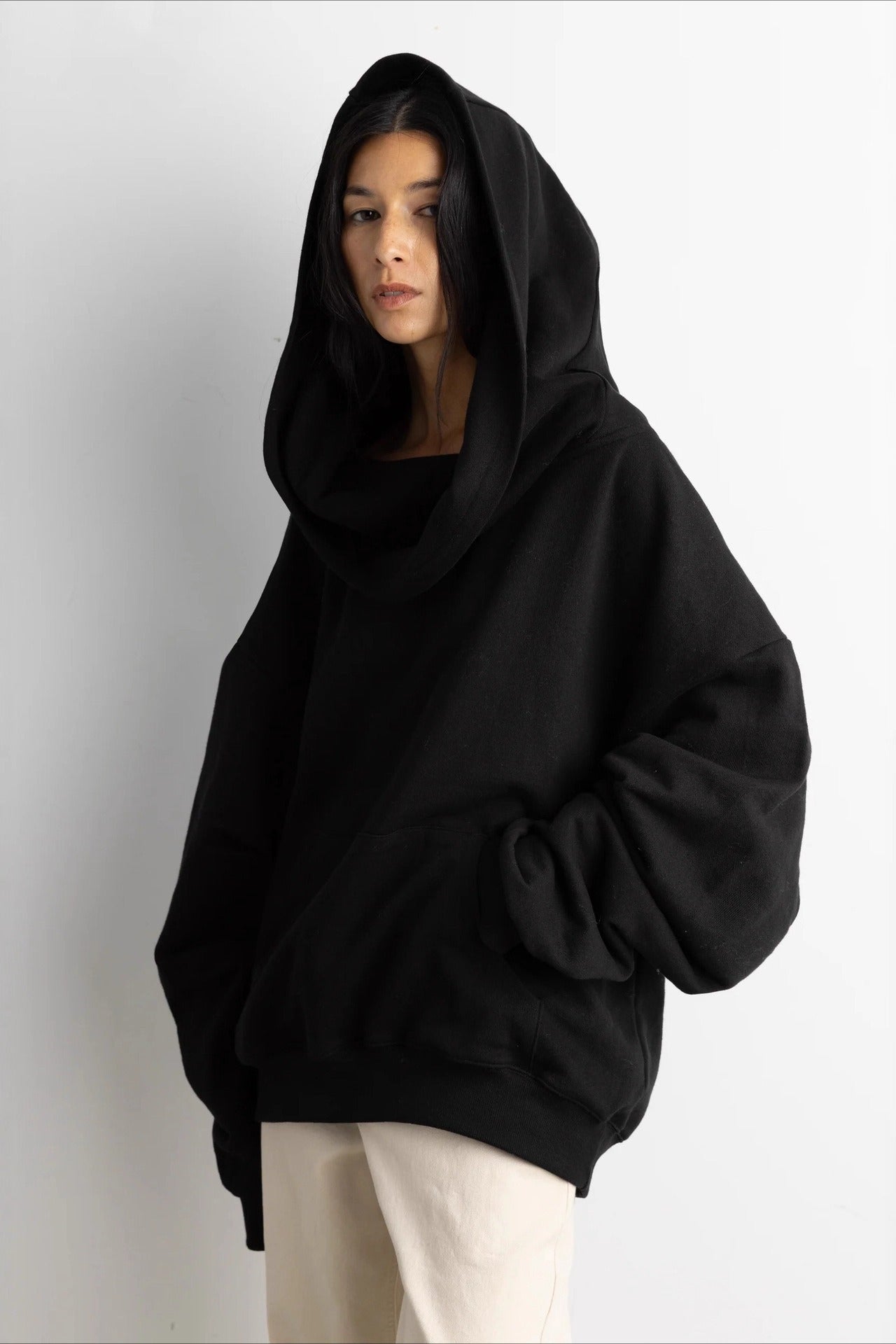 Off Shoulder Spring Print Hoodie