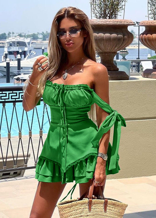 Lace-Trim Corset Mini Dress Romantic & Statement-Making