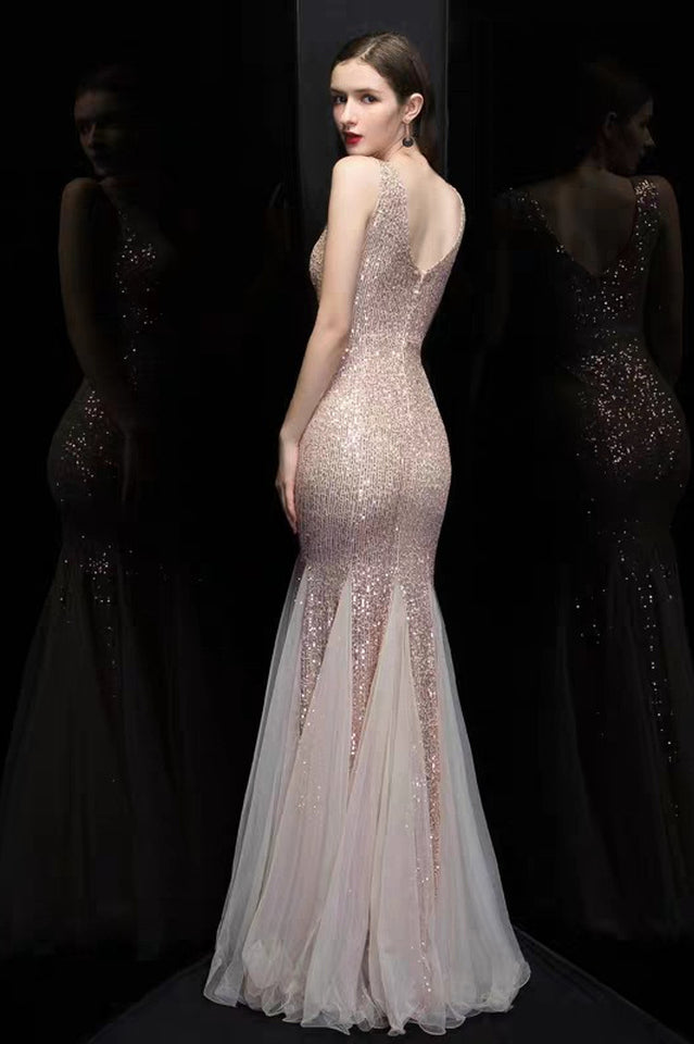 Adeline Sparkly Sequin Fishtail Gown