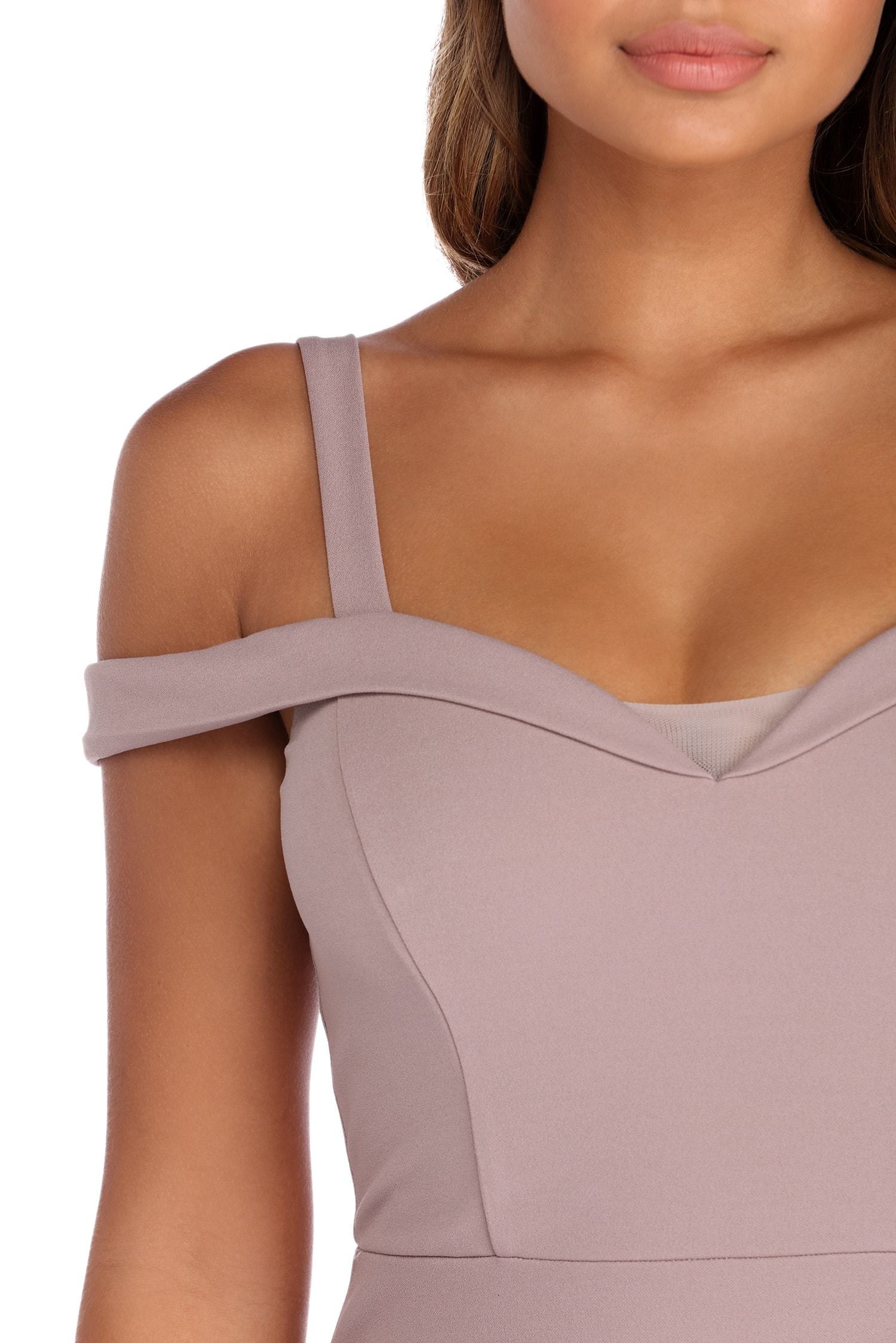 Off Shoulder Sweetheart Crepe Mermaid Maxi Gown