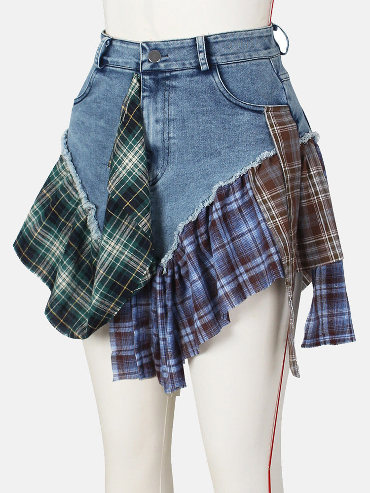 Patchwork Denim Jeans