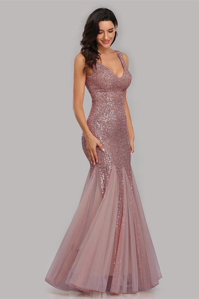 Adeline Sparkly Sequin Fishtail Gown