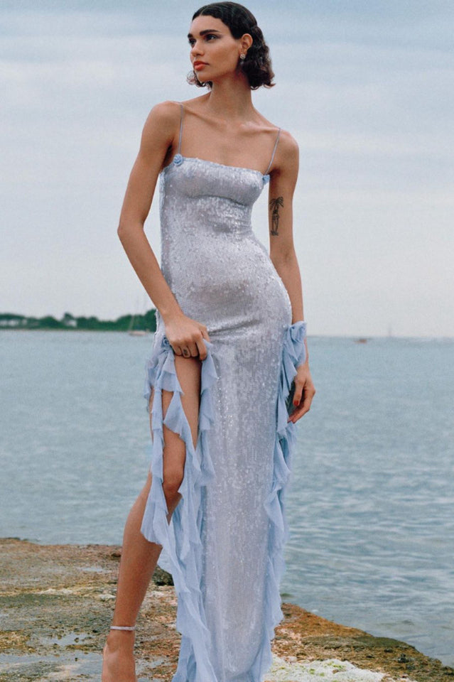 Othniel Sequin Embellished Ruffle Dress