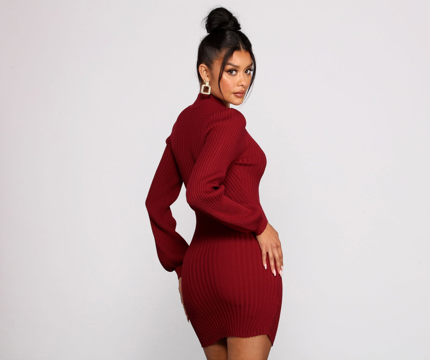 Ribbed Mini Dress
