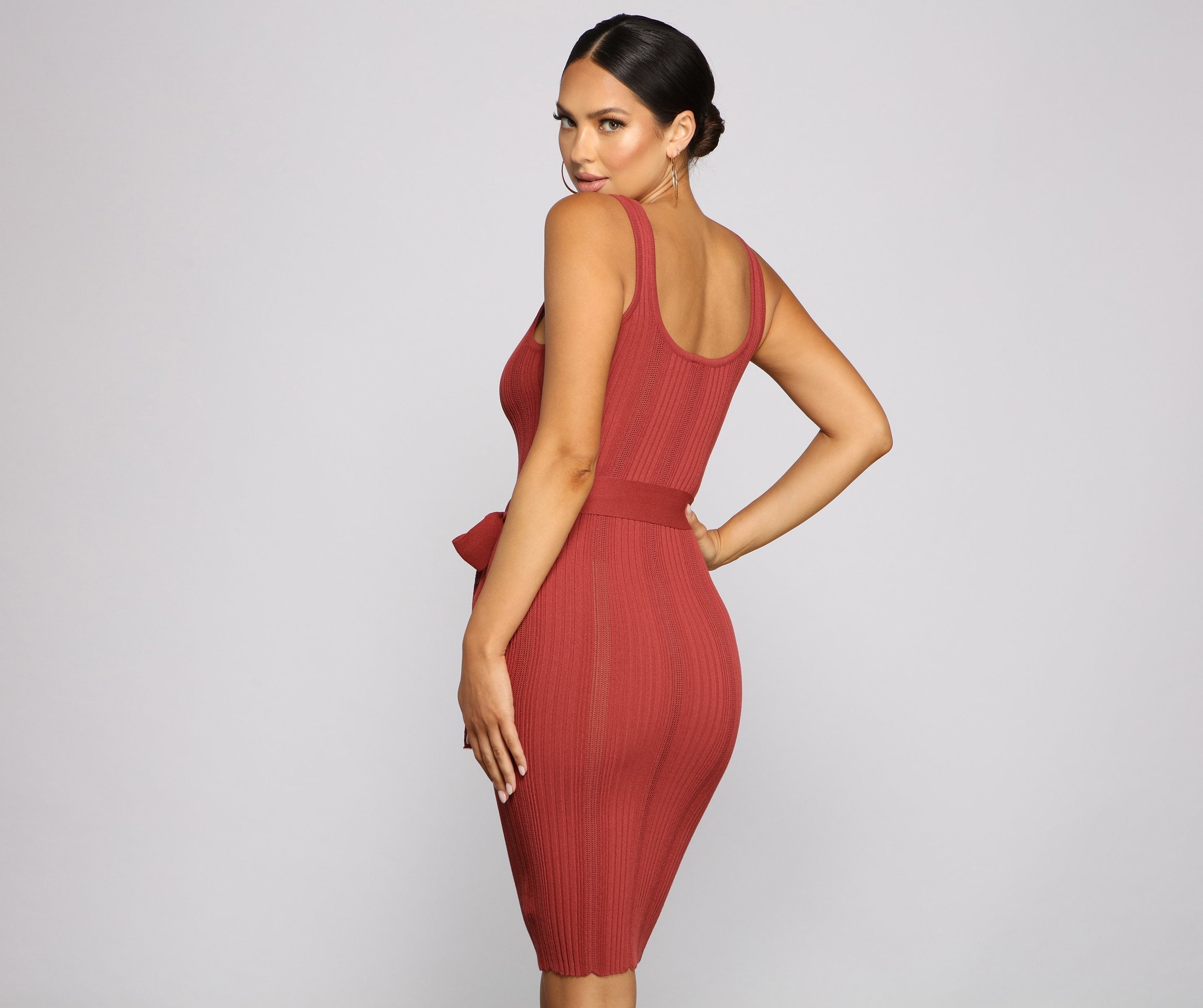Ribbed Midi Dress
