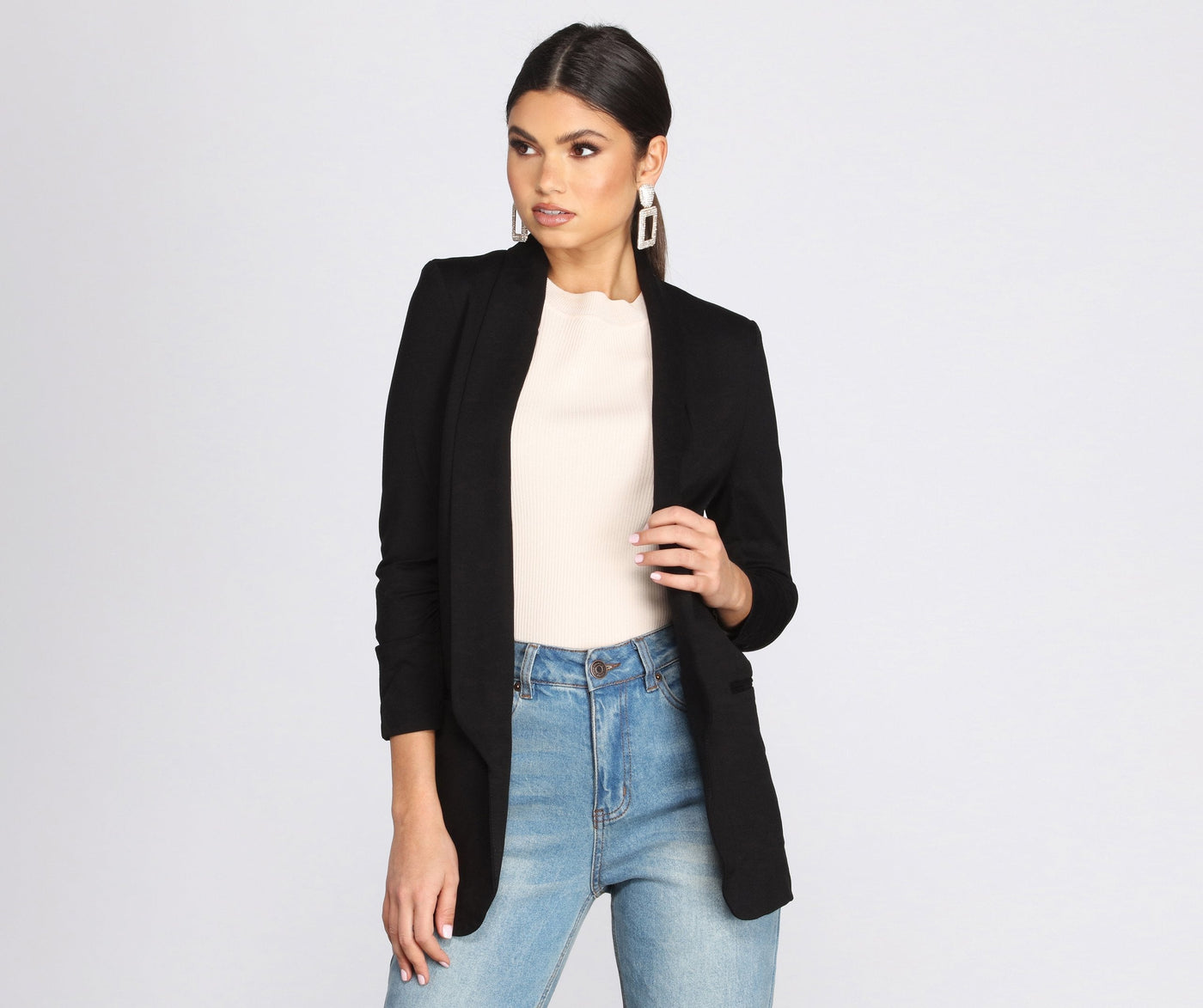 Boyfriend Blazer - Set The Rules Black / S Casual Woven Jackets