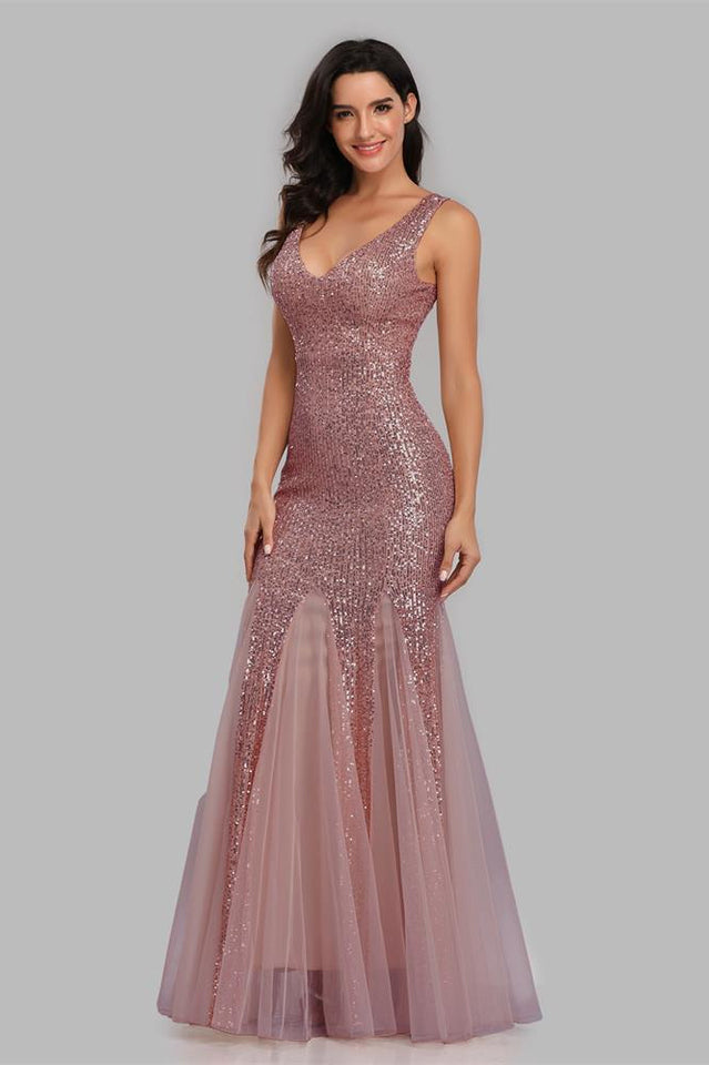 Adeline Sparkly Sequin Fishtail Gown