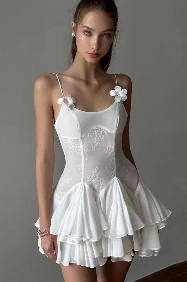 Sheer Mesh Mini Dress