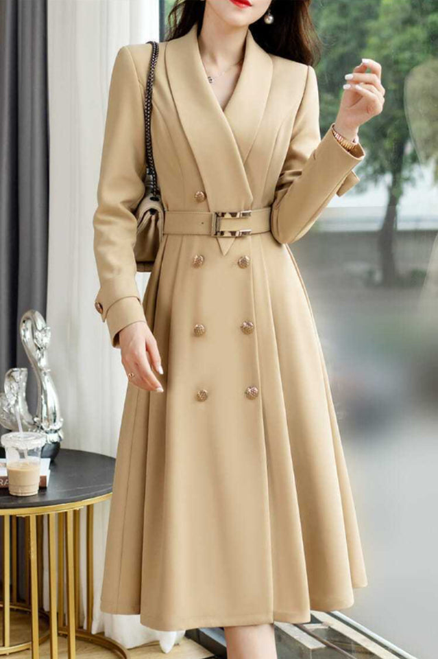 V-Neck Trench Coat