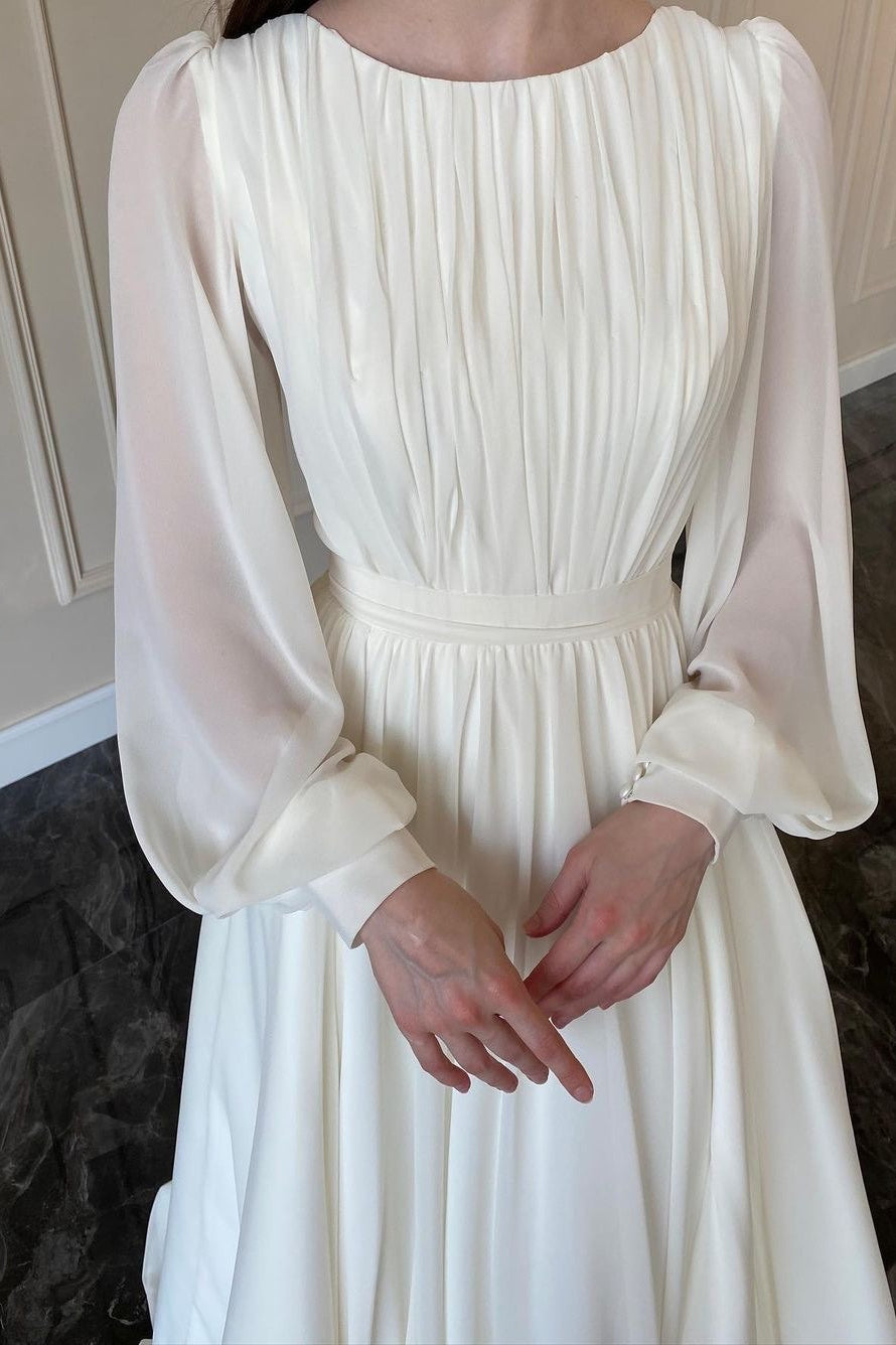 French Tiered Chiffon Prom Dress