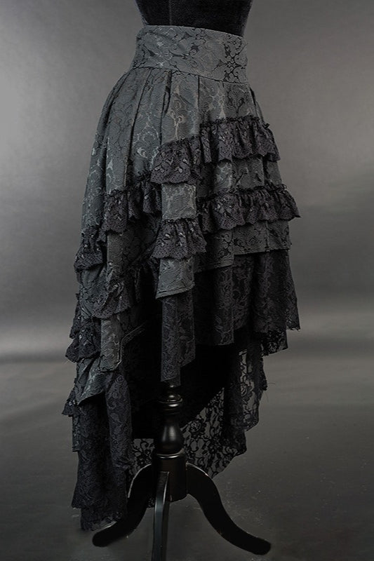 Gothic Lace Trim Halloween Skirt