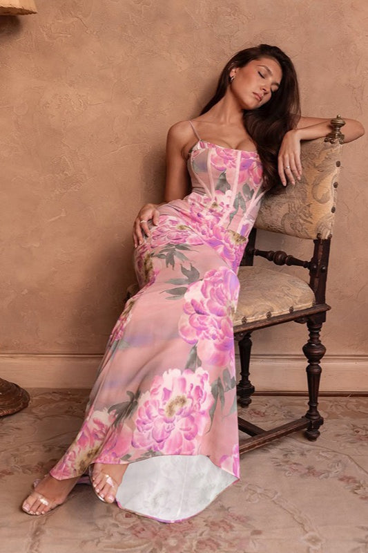 SlimFit Floral Slip Dress