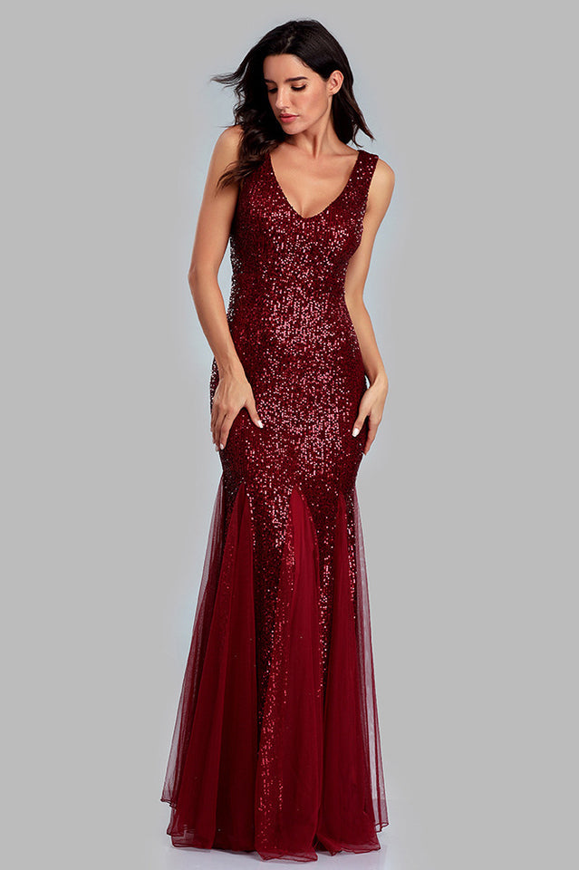 Adeline Sparkly Sequin Fishtail Gown