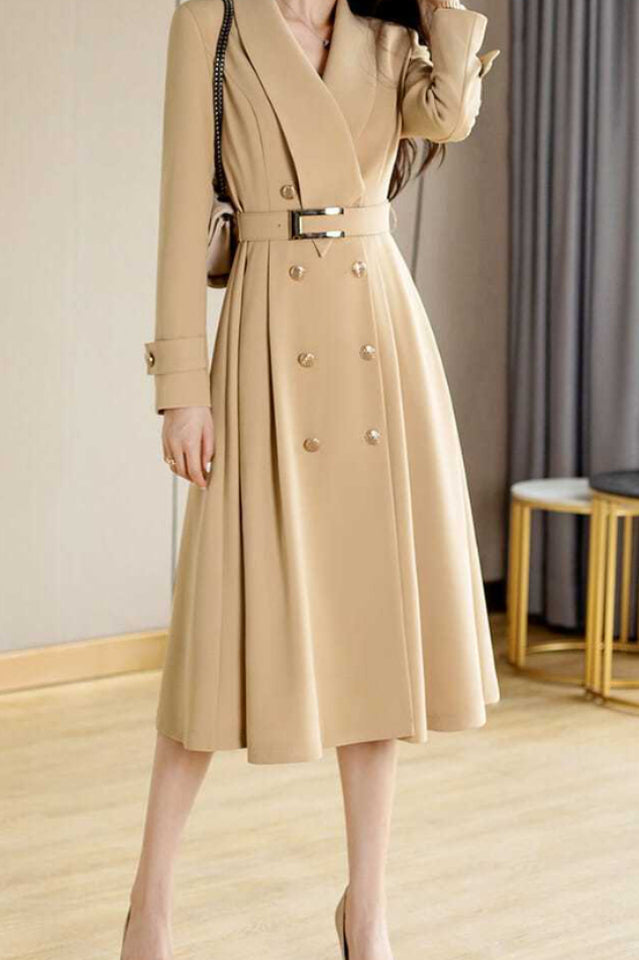 V-Neck Trench Coat