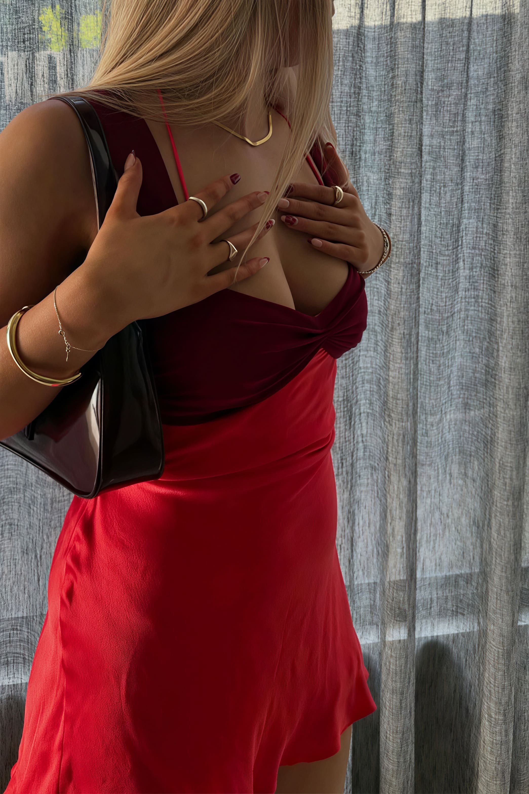 Sexy Cami Backless Satin Mini Dress - View 9