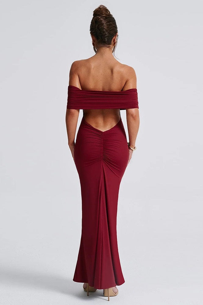 Off-the-Shoulder Ruched Dress