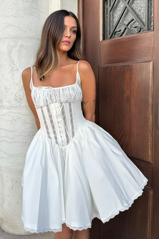 Ballet Tutu Hook Closure Crop Slip Dress