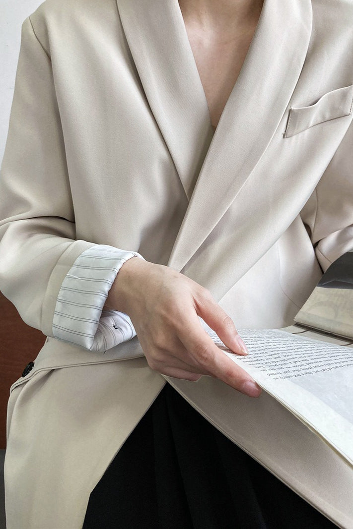 Fashionable Draped Apple Collar Blazer