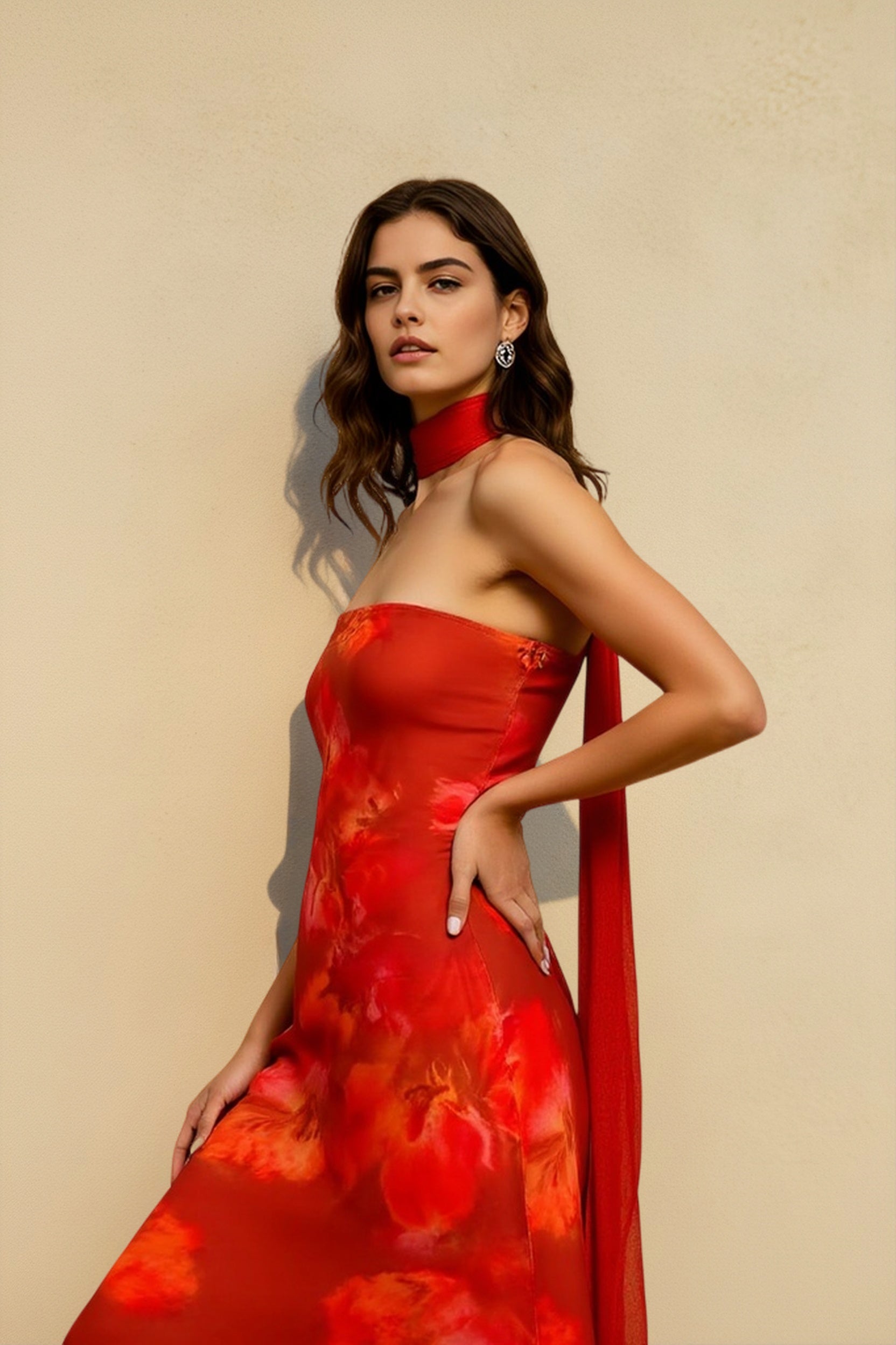Backless Satin Dress