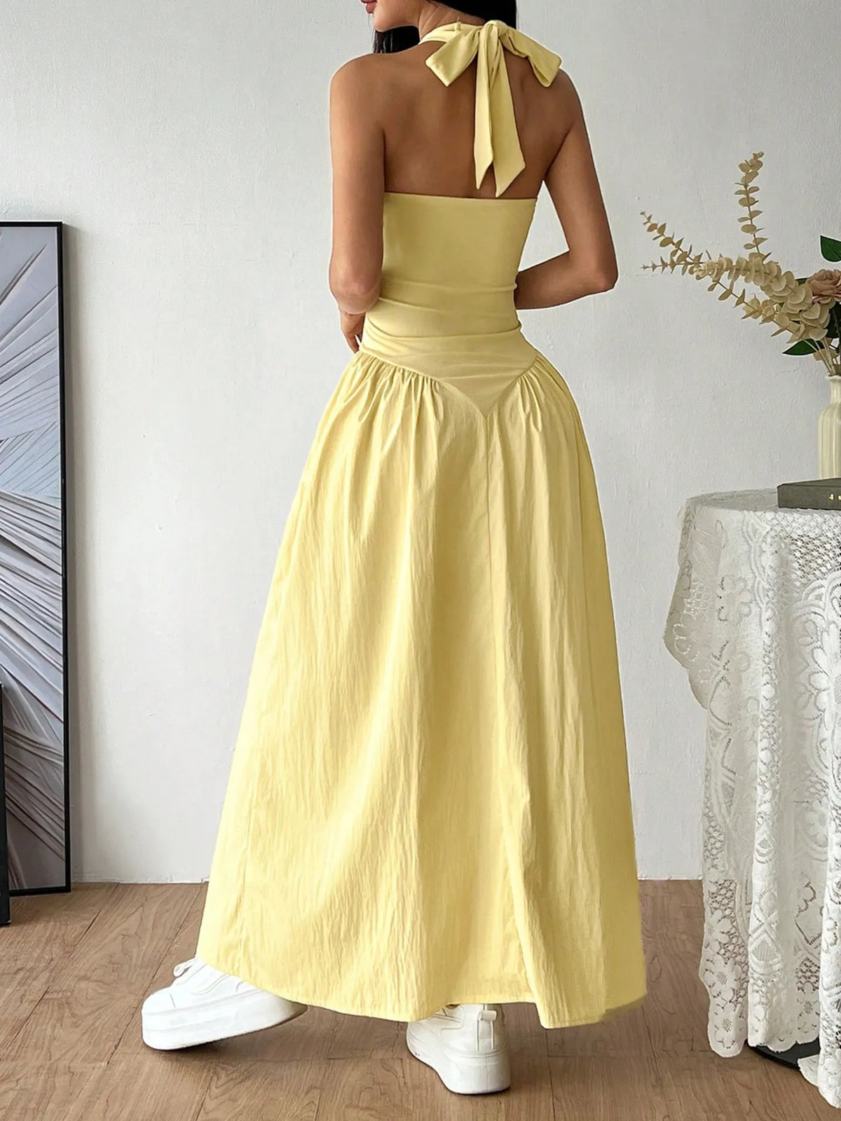 Halter Neck Maxi Dress