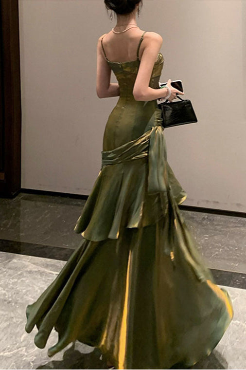 Chiffon Spaghetti Strap Maxi Dress - View 3