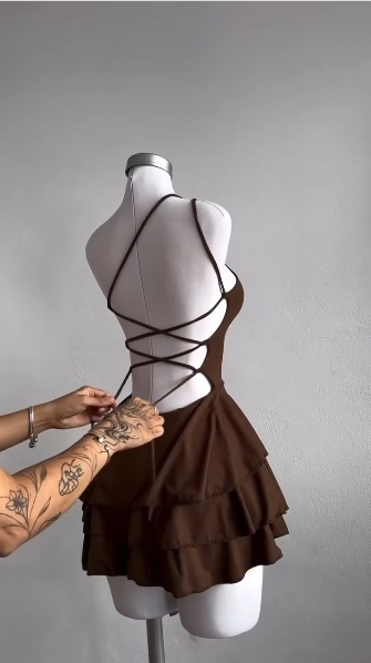 Brown Sexy Short Evening Dress Cocktail Dresses Short Party Dress