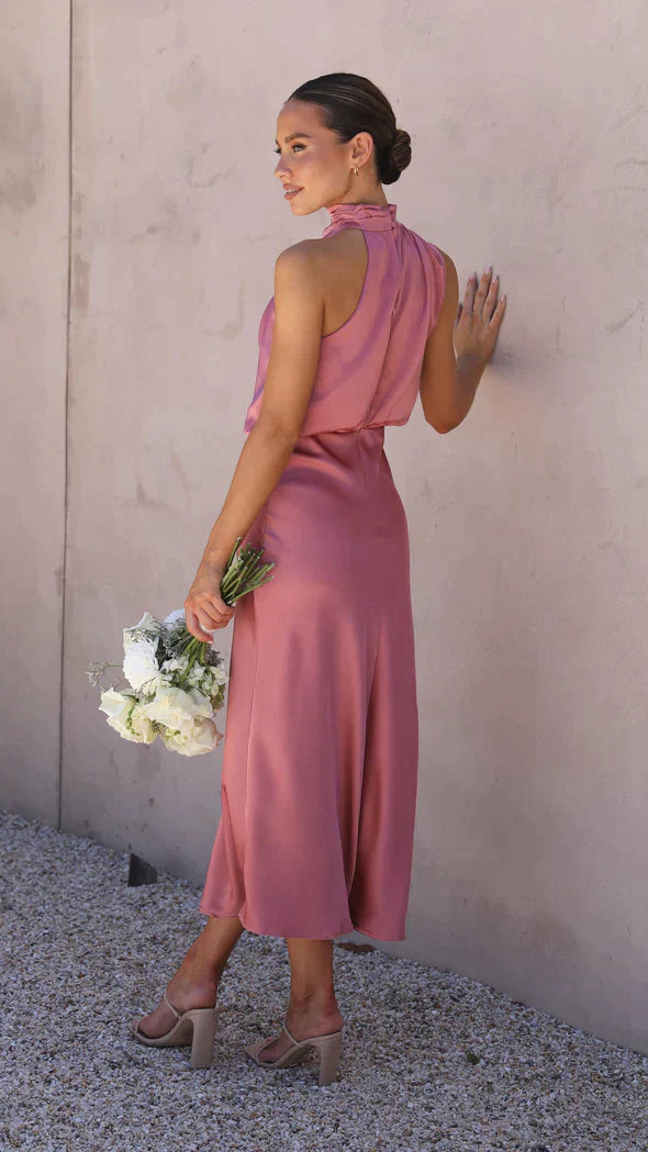May Shiny Maxi Dress for Women Cocktail Hour Style
