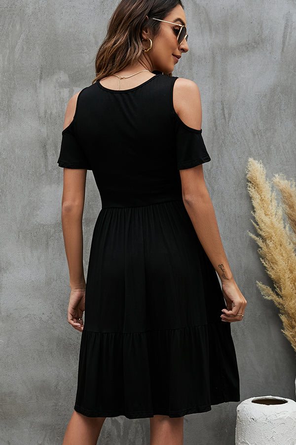 Dots Print Tie Trendy Waist Fashion Dress