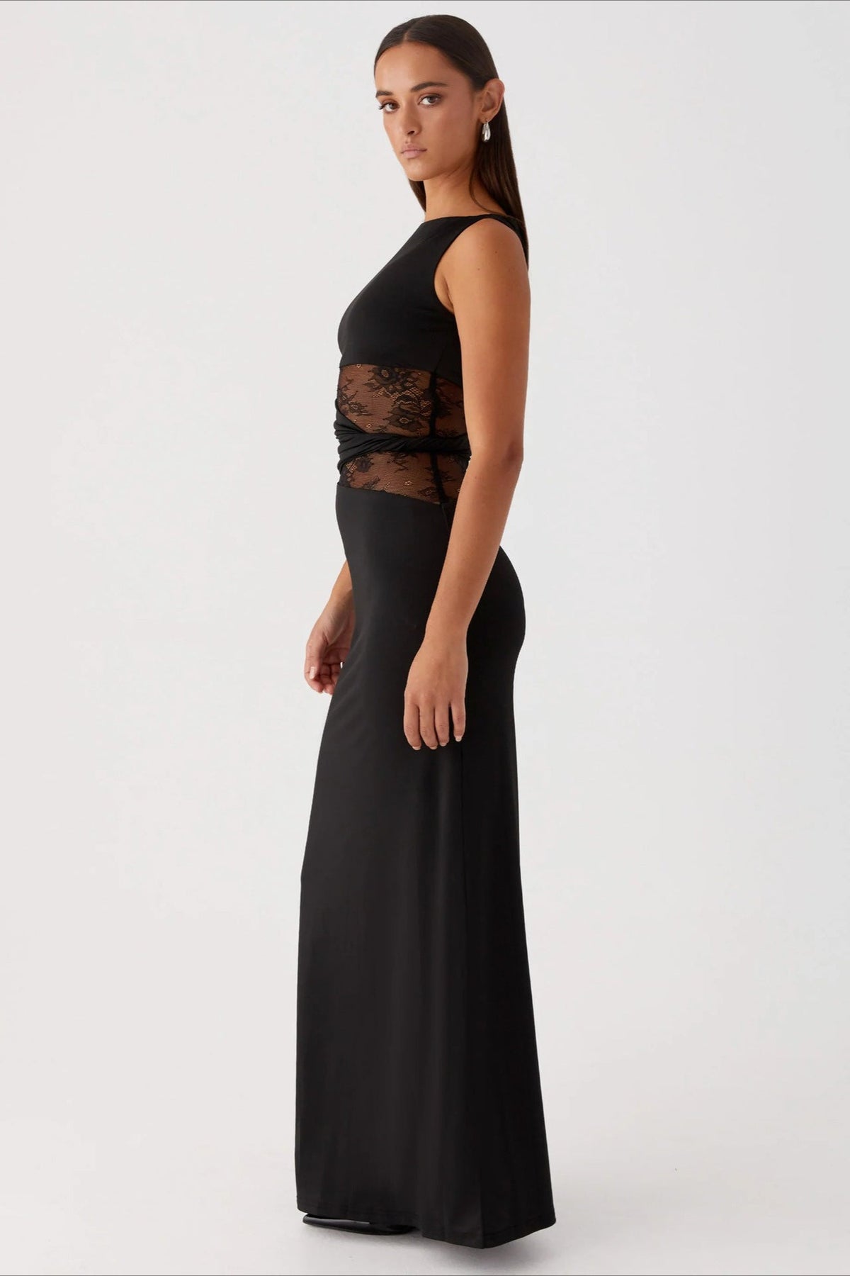 Cut Out Lace Panel Sleeveless Bodycon Mini Dress - View 8
