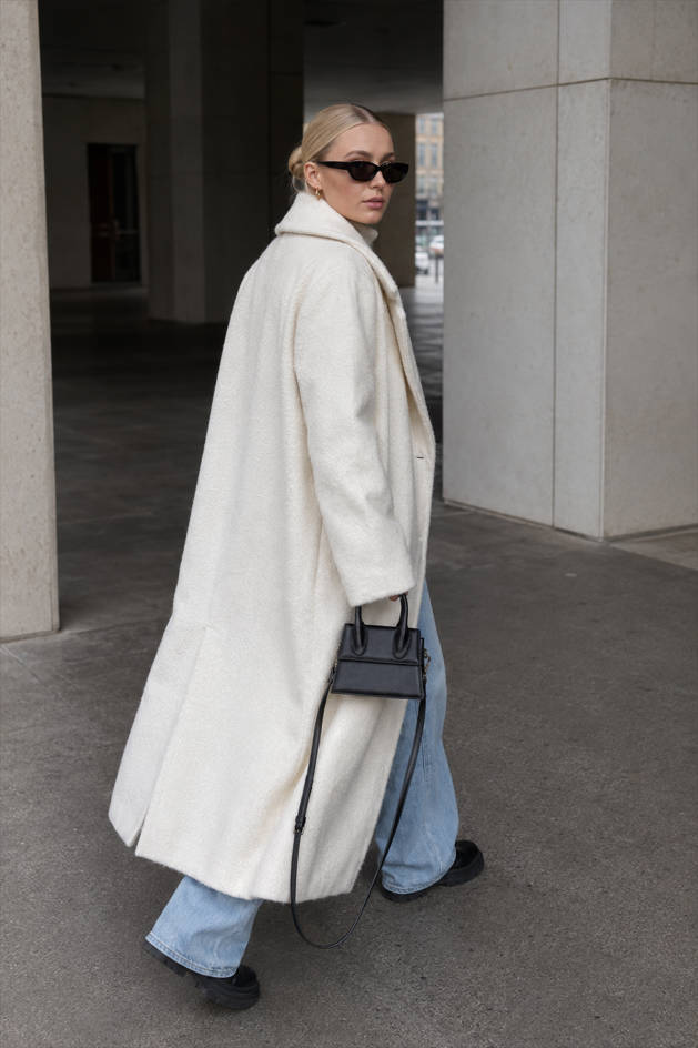 Fleece Lapel Long Sleeve Cozy Overcoat