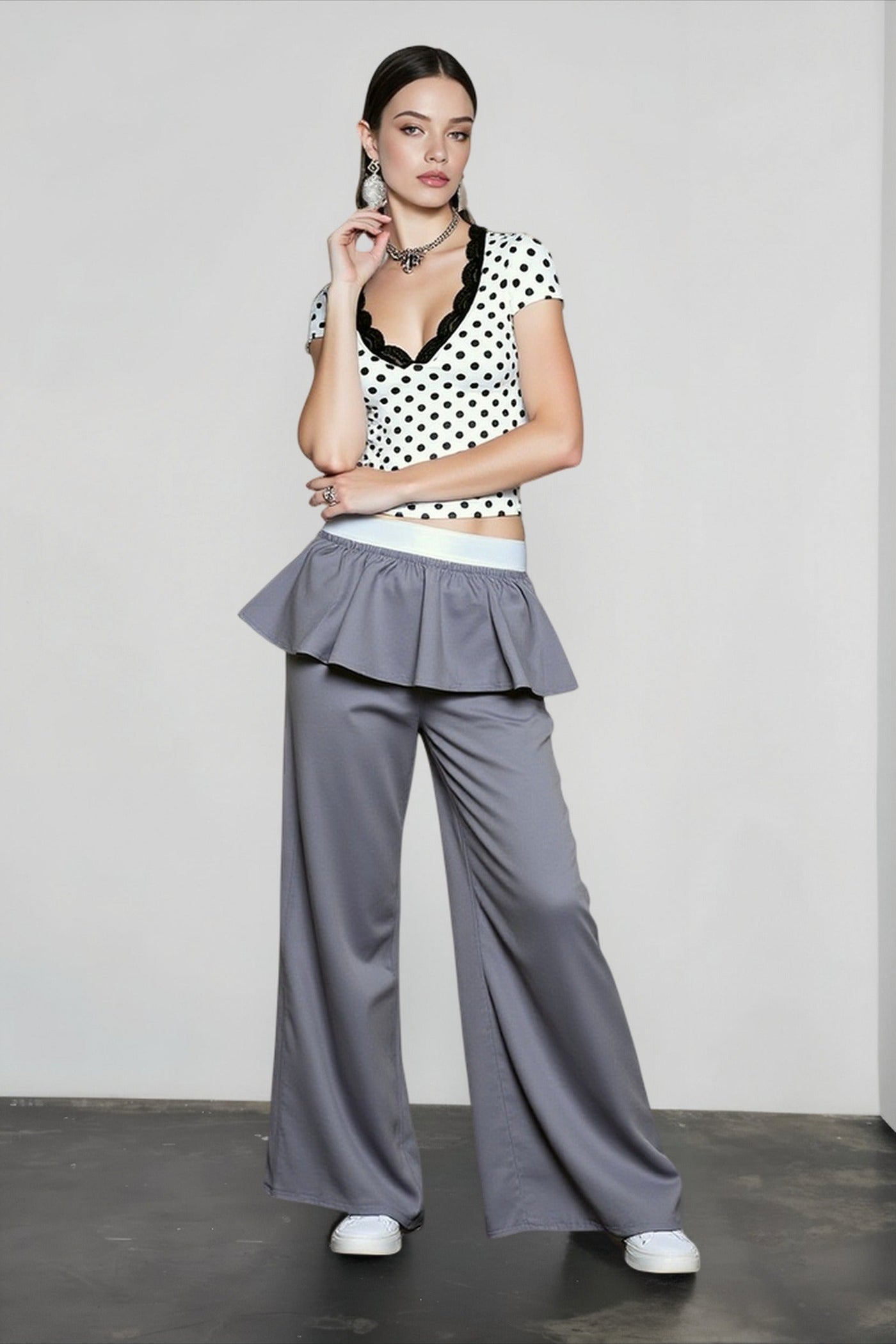 Sexy Colorblock Dot T-shirts