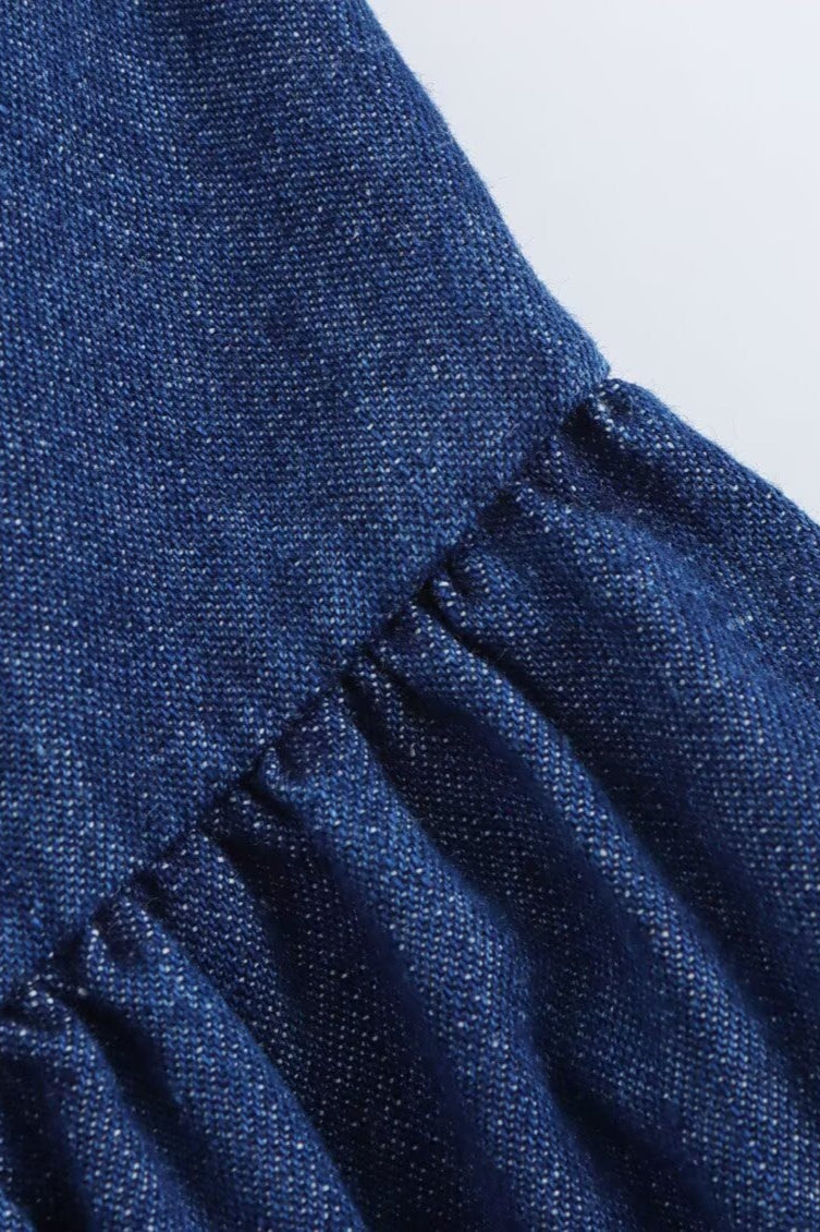 Strapless ALine Denim Dress