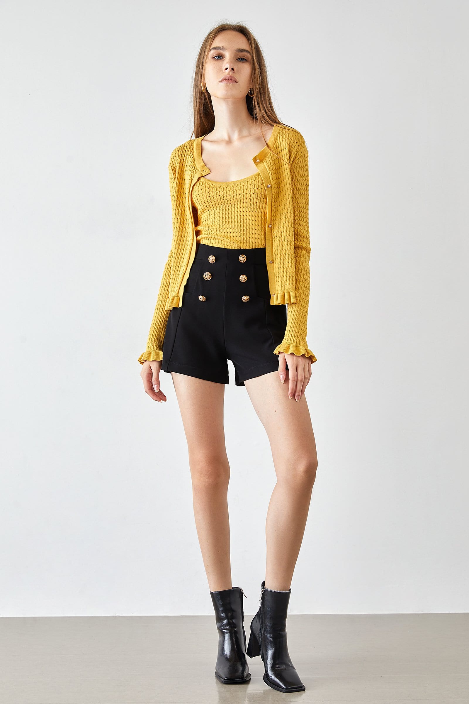 Violette Black Nautical Shorts