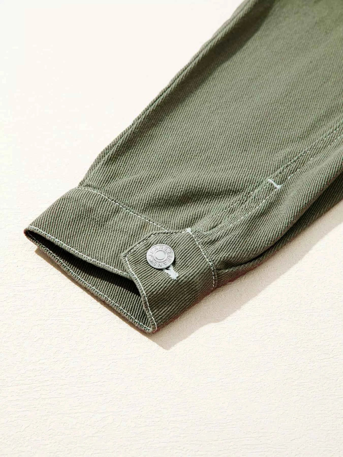 Contrast Stitch Patch Pocket Collared Button Front Oversized Shirt Jacket 11
